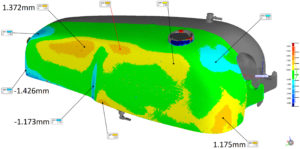 Aermacchi tank 3D compare after averaging