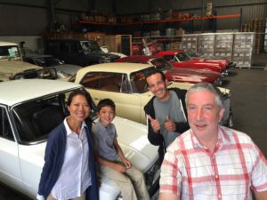 Hischam, our shipping guru, with cars going on ships to many locations.