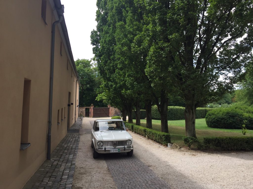 Hotel entrance. Peaceful.