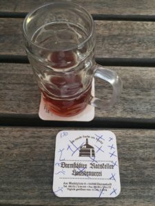 They keep track of your beers with 'X' on the beer coasters.