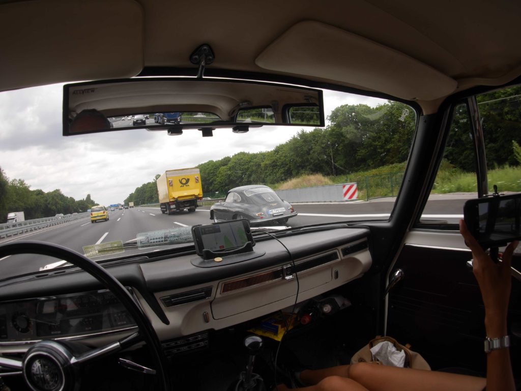 A Porsche 356 spotted on the Autobahn.