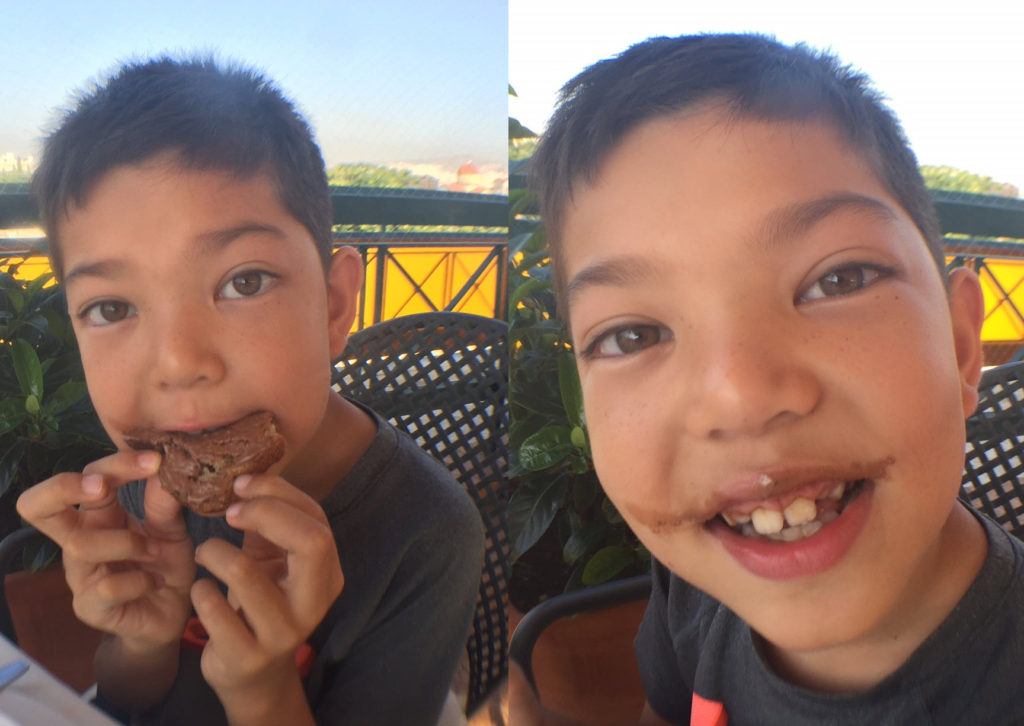 Breakfast Nutella smile.