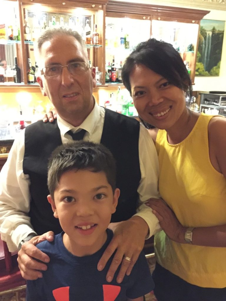 Our wonderful waiter, Domenico - Palace Grand Hotel, Varese.