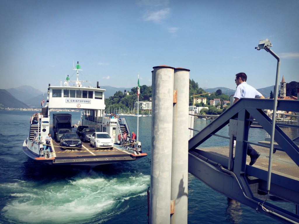 This is the erry coming to pick us up and take us across Lake Maggiore. Gateway to Switzerland.