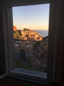 Manarola sunset from our room.