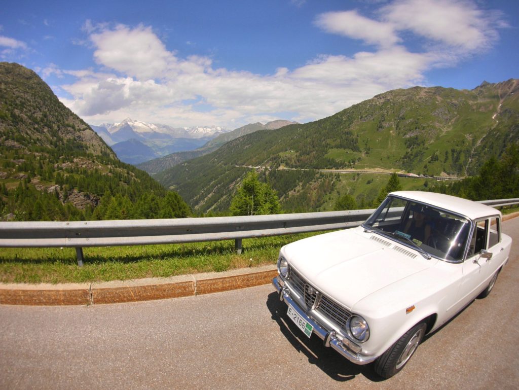 Snow capped Alps.