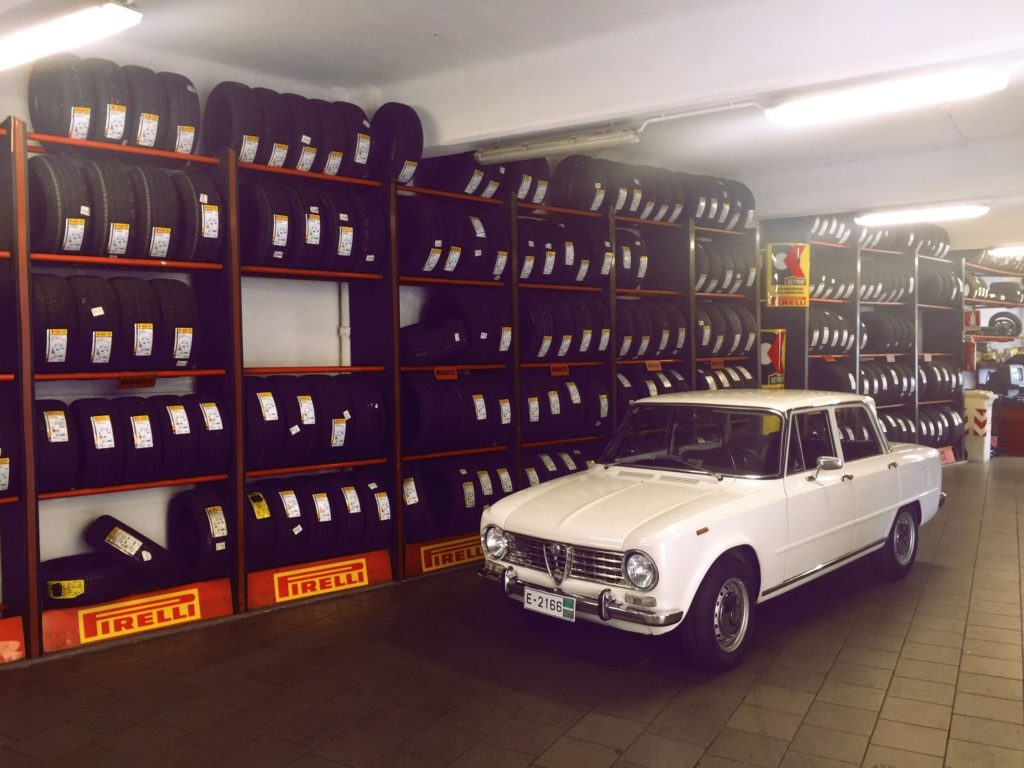 Tires. This shop had huge stock and the best equipment.