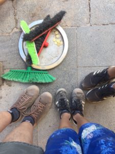 The Vesuvius trail is very dusty. These brushes are at the end of the trail.