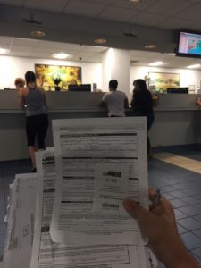 Maryland Department of Motor Vehicles queue.