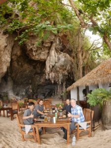 The Grotto Restaurant at Railay Beach is a natural cave. What a treat!
