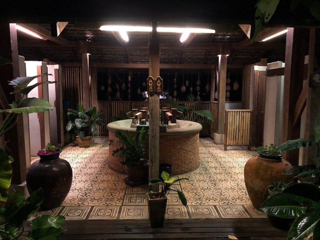 Bathroom obsessed - night view. So lovely.