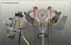 Norton Manx rendering cylinder head reverse engineering