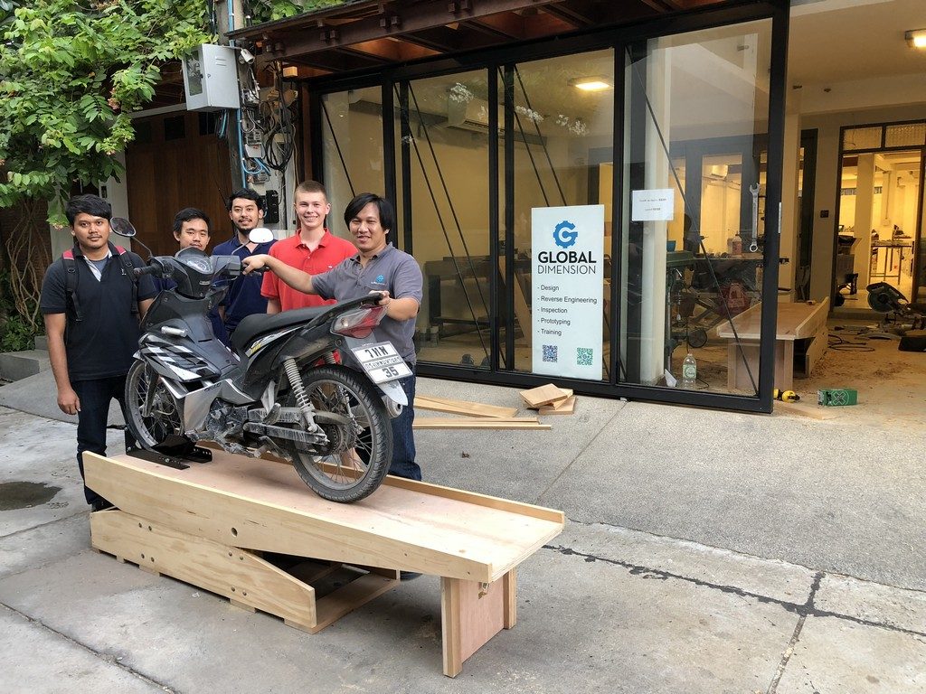 homemade wood dirt bike stand