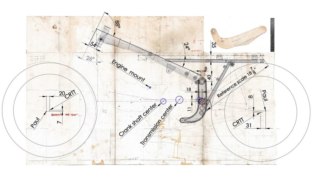 Figure 3: Composite of Paul’s hand drawn CRTT and the CAD drawing of a CRTT.