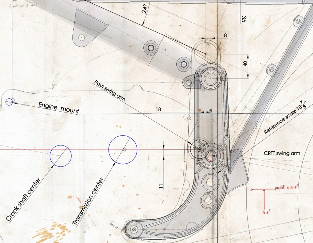 Figure 4: Paul’s paper plans and the CAD drawing zoomed in for critical measurements.