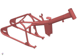 Render of complete Aermacchi hard tail frame.