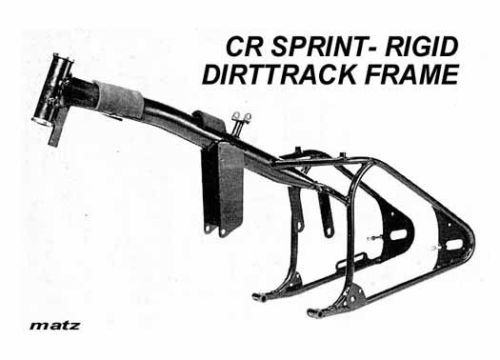 The CRS frame with angled downward top frame tube.