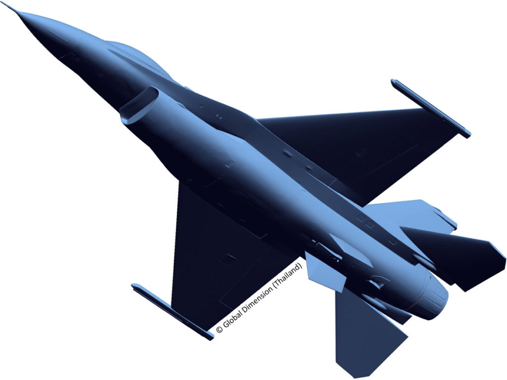 F-16 scanned model using Creaform, Geomagic, DesignX, Wrap,SolidWorks