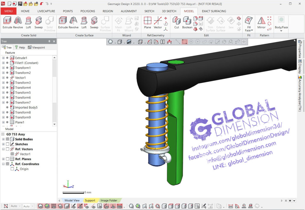 We use 3D Systems Geomagic DesignX for this drawing. Nice transparency.