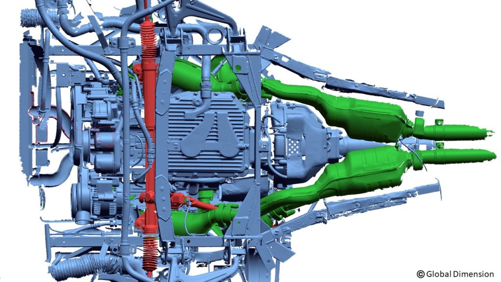 Ferrari laser 3D scan using Creaform Metra, Creaform C-track, Creaform VX Elements, 3D Systems DesigX, 3D System Wrap, and SolidWorks.