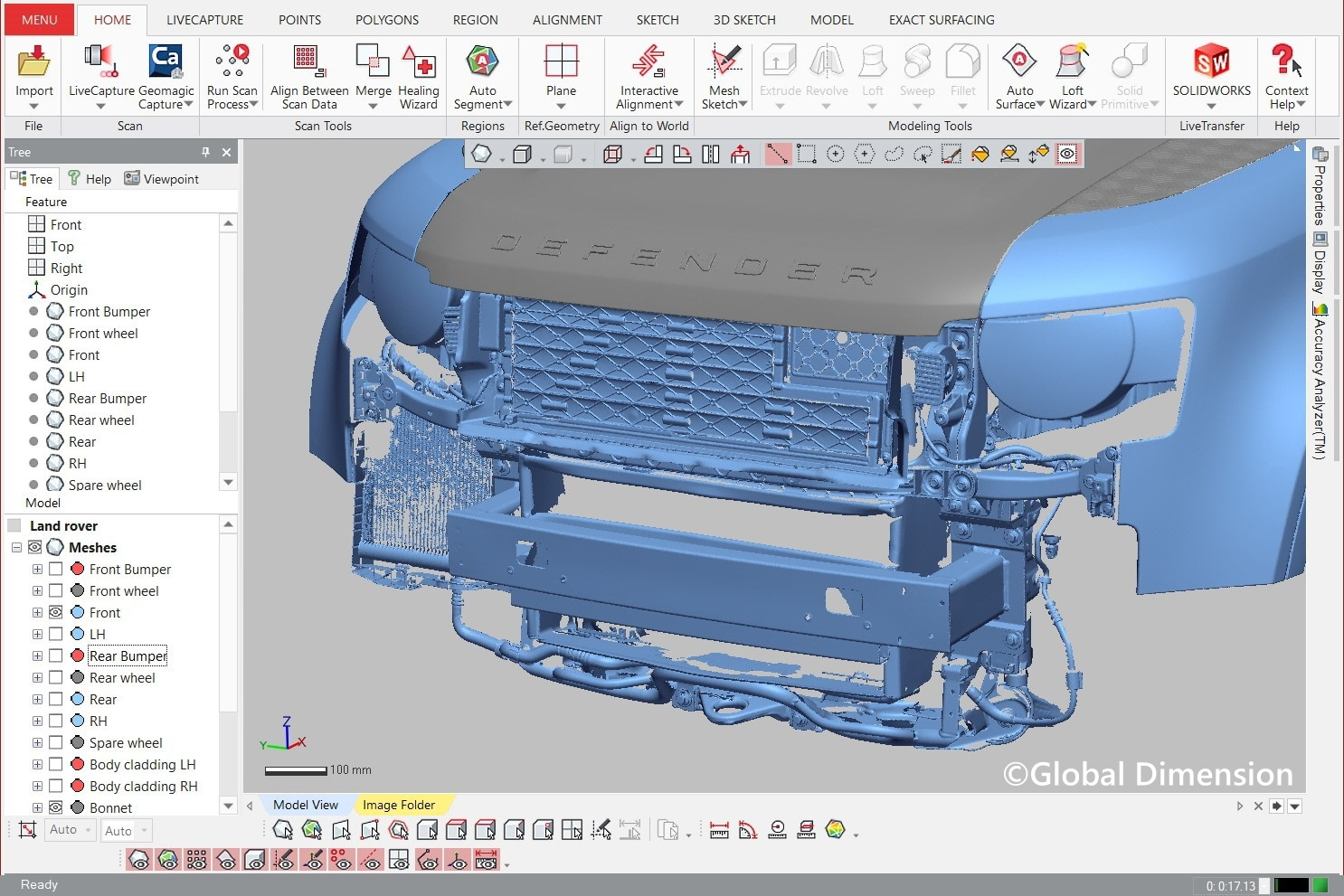 3D Laser Scanning a Land Rover Defender 2020 - Global Dimension