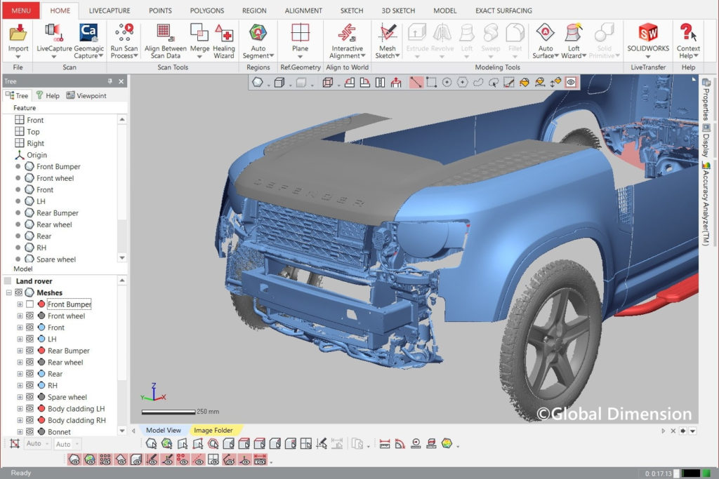 3D Systems Geomagic DesignX and the Land Rover Defender 2020.