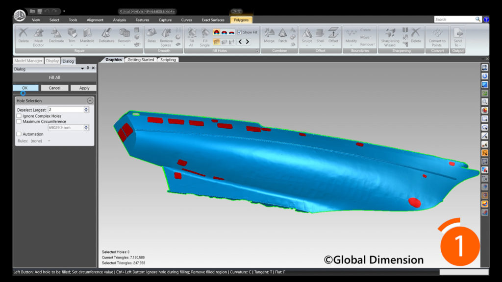 We used Creaform Metra for 3D scanning, 3D Systems Geomagic Design X, Wrap, and Solidworks.