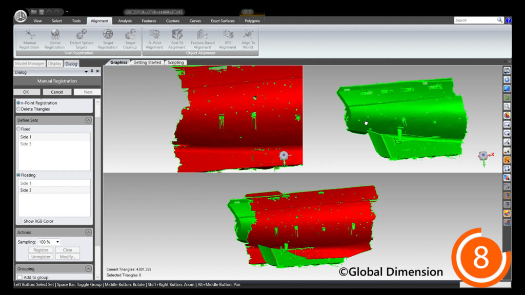 We used Creaform Metra for 3D scanning, 3D Systems Geomagic Design X, Wrap, and Solidworks.