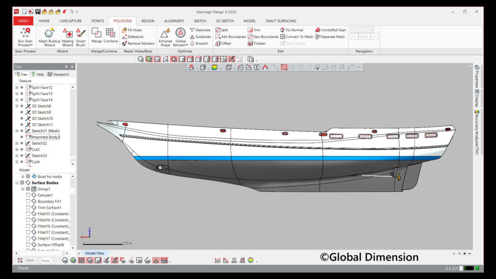 We used Creaform Metra for 3D scanning, 3D Systems Geomagic Design X, Wrap, and Solidworks.