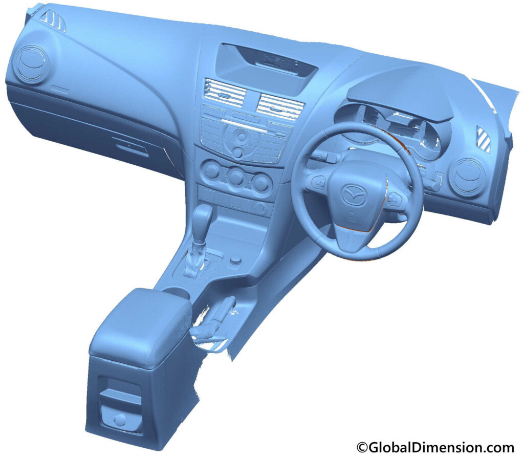 สร้าง CAD ไฟล์ โดย  Creaform, Metra, C-Track, VX Elements, 3D Systems, Geomagic, DesignX, Wrap, และ SolidWorks.