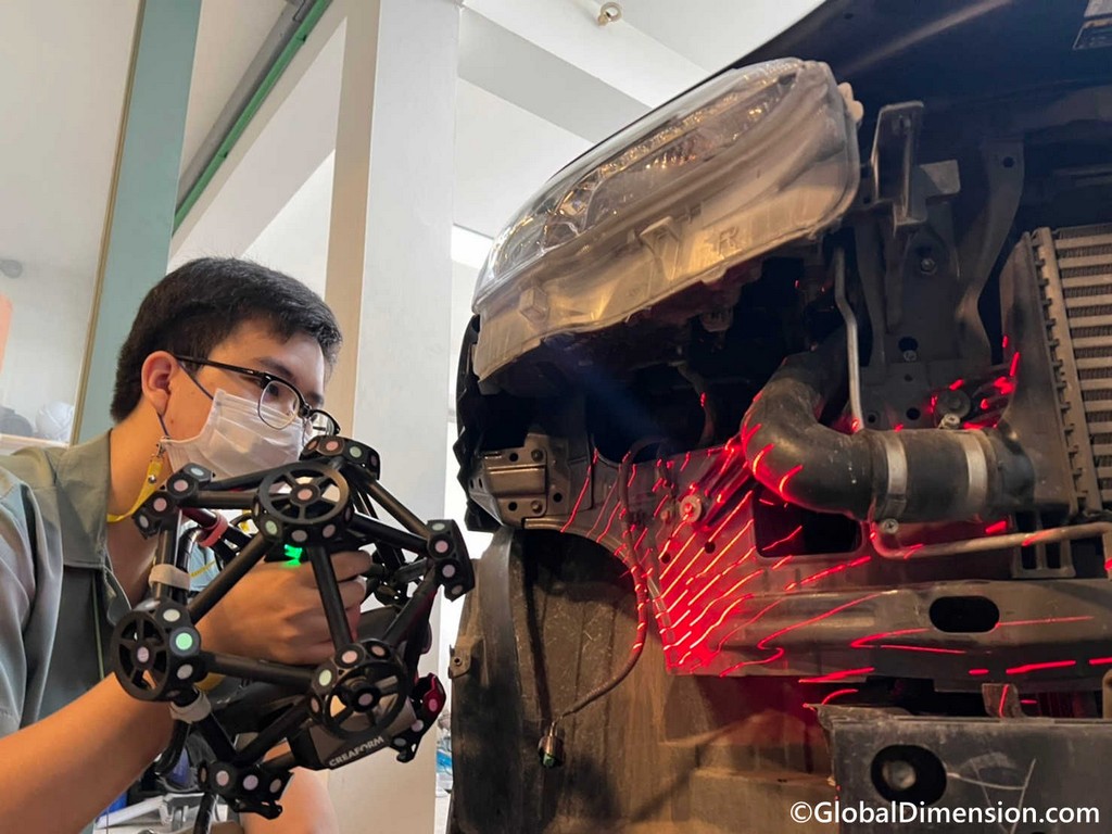 ใช้ซอฟท์แวร์ Geomagic DesignX, SolidWorks ของ 3D Systems และเครื่องสแกน 3D จาก Creaform
