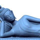 3D scan of a beautiful reclining Buddha